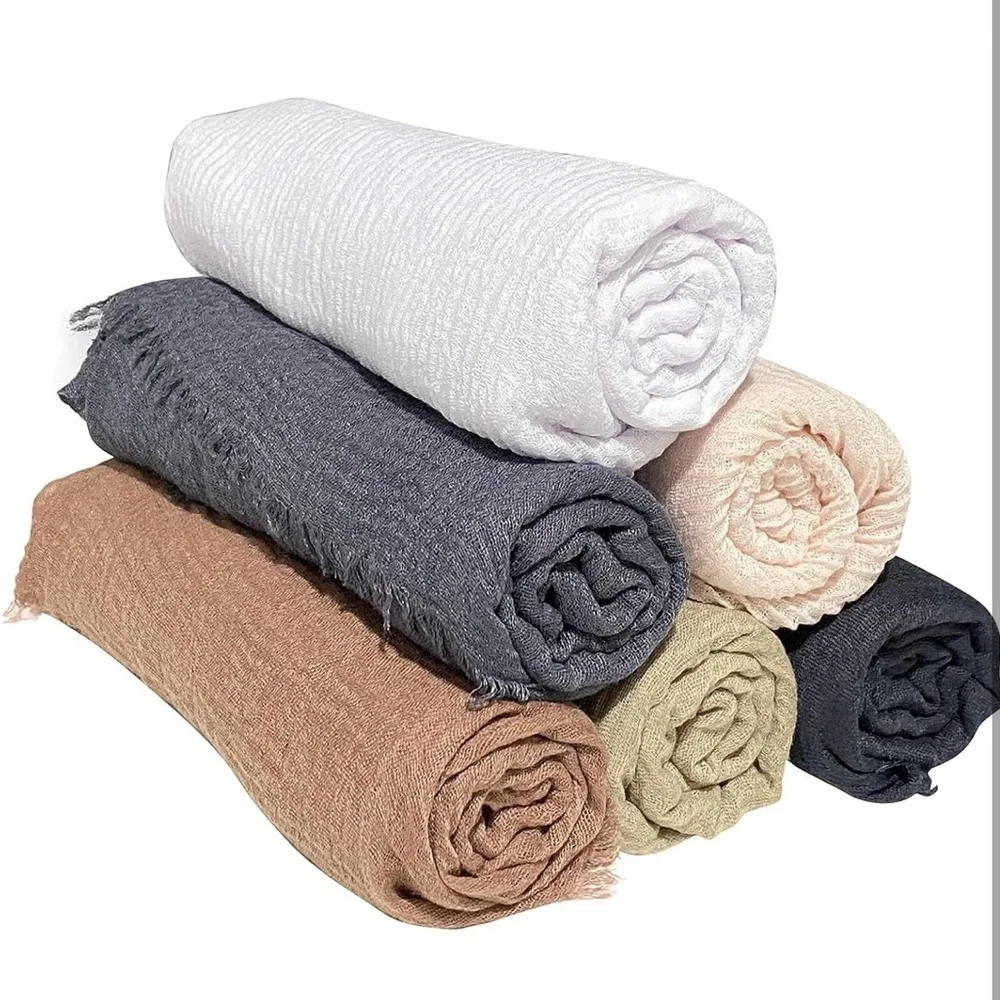 NEW! MANSHU Shawl and Wrap, Long Scarf, Big Head Scarf 6 PCS Women’s Soft